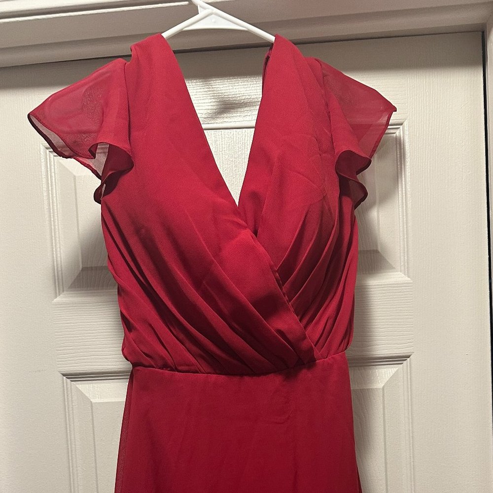 Cocomelody A-Line Bridesmaid Dress - Size 14, Burgundy/Crimson